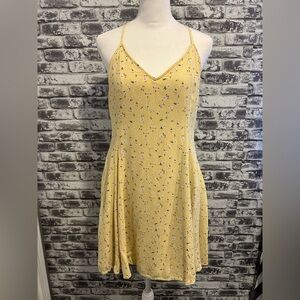 American Eagle Outfitters Yellow Floral Midi Dress